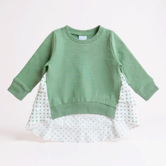Dot Swing Back Jumper (Sage)