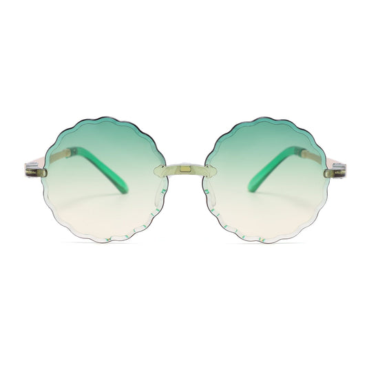 Scallop Sunglasses (Green/Yellow)