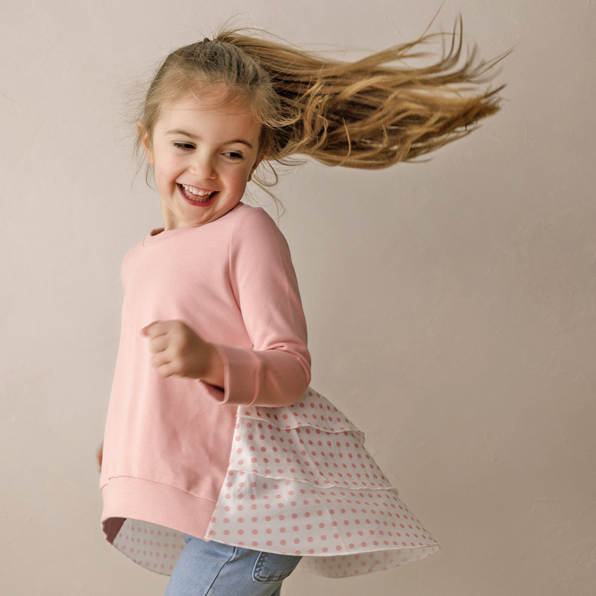 Dot Swing Back Jumper (Sage)