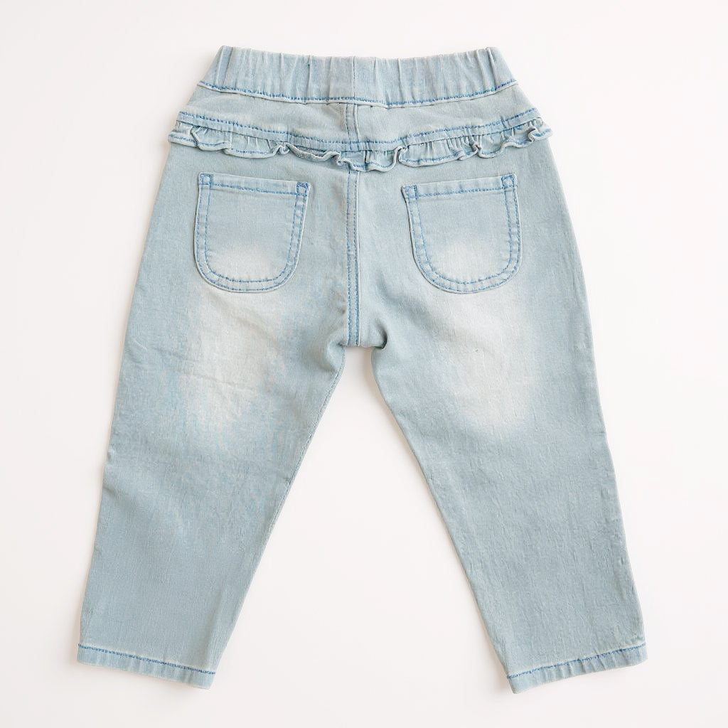 Ruffle Pocket Denim Jeans