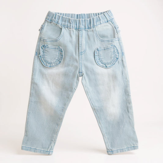 Ruffle Pocket Denim Jeans