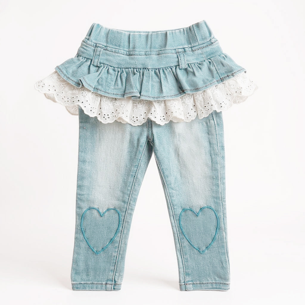 Frill & Lace Denim Jeans