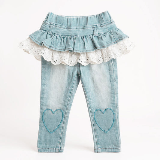 Frill & Lace Denim Jeans