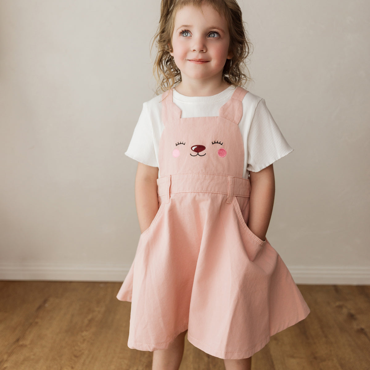 Little Bear Pinafore (Pink)