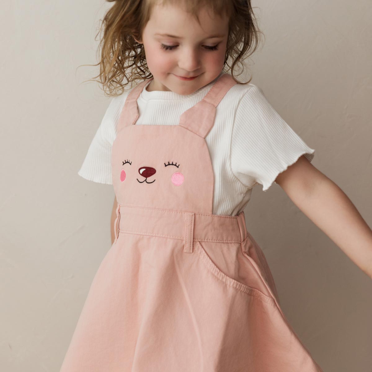 Little Bear Pinafore (Pink)