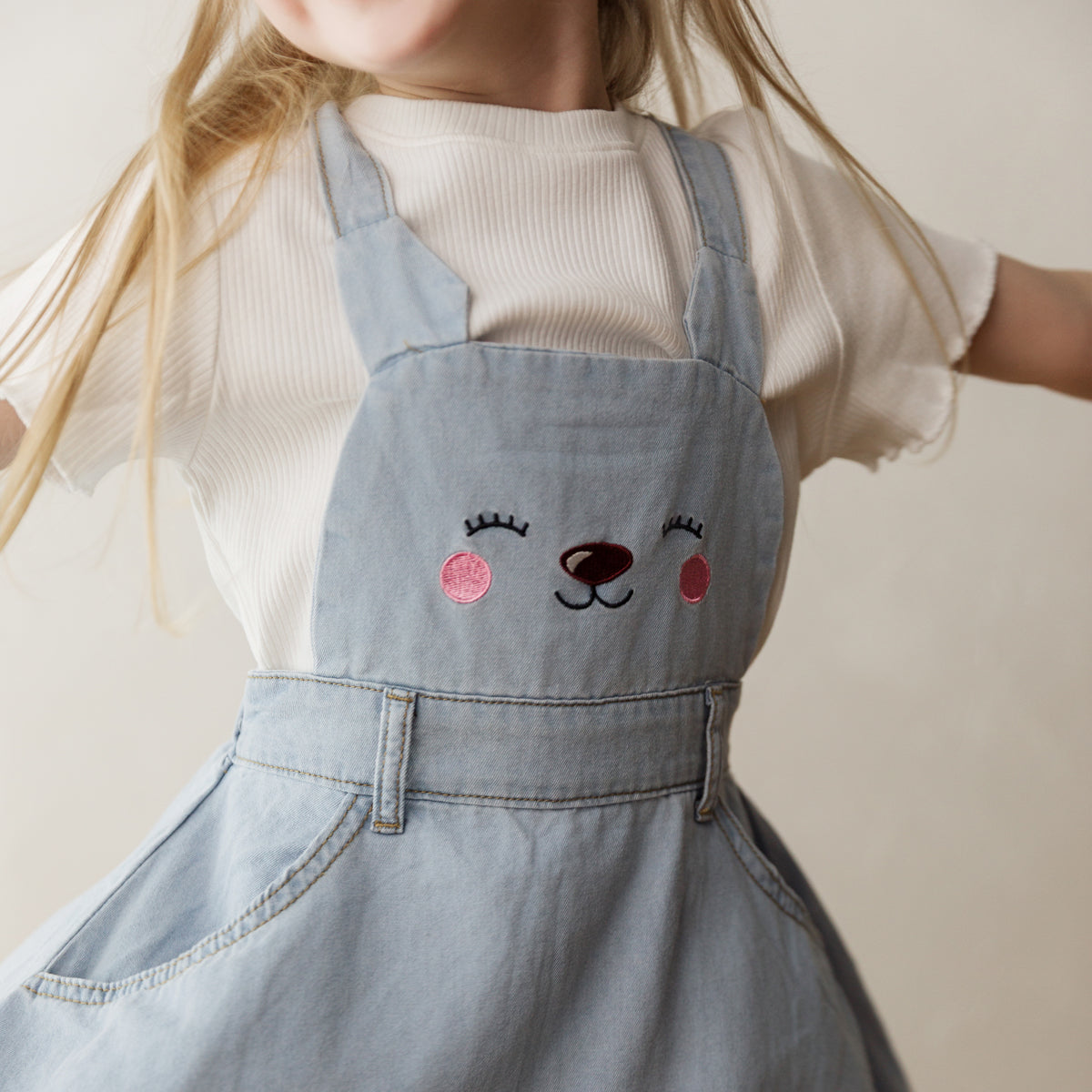 Little Bear Pinafore (Blue)